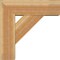 Ekena Millwork Traditional Block Rough Sawn Bracket w/ Offset Brace, Western Red Cedar, 8"W x 24"D x 24"H BKT0806X24X24TRA05RWR - alternate 4